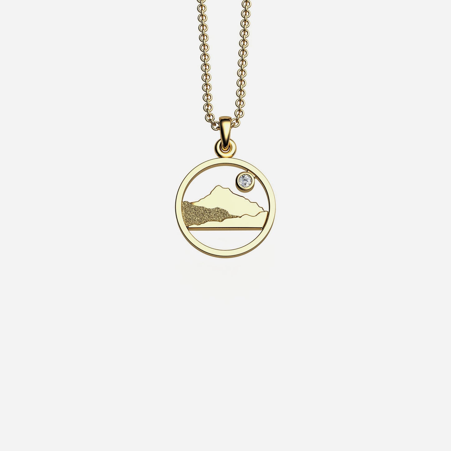 14k & Diamond Mount Tam Pendant 12mm