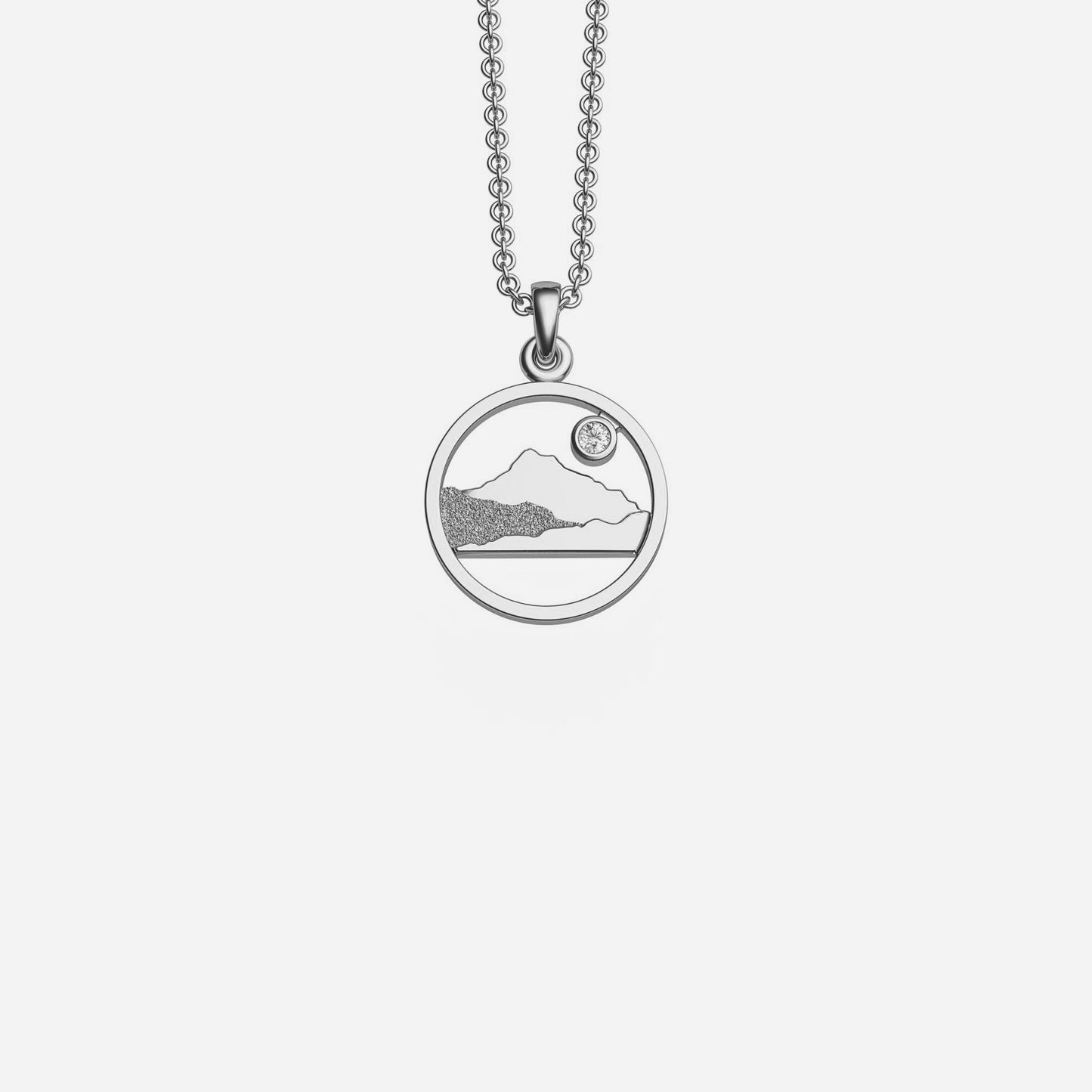 Sterling Silver & Sapphire Mount Tam Pendant 12mm