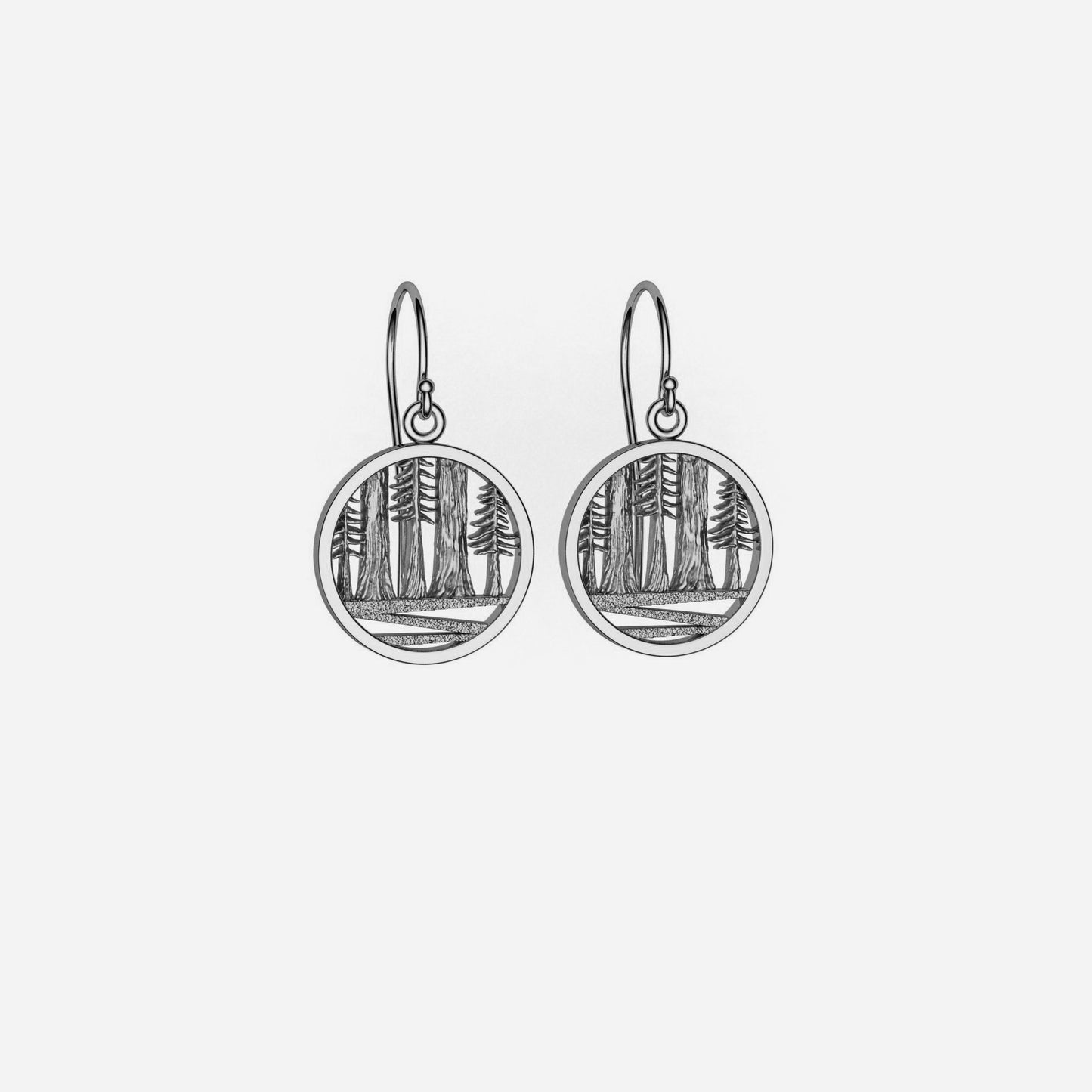 Sterling Silver Muir Woods Earrings 12mm