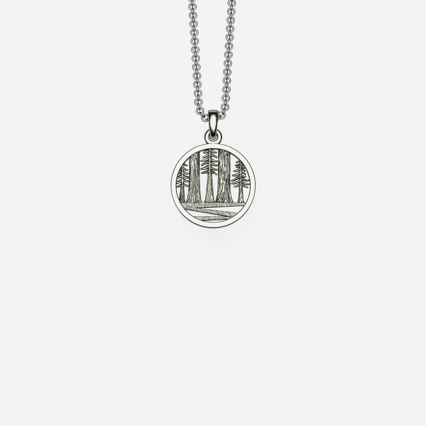 Sterling Silver Muir Woods Pendant 12mm