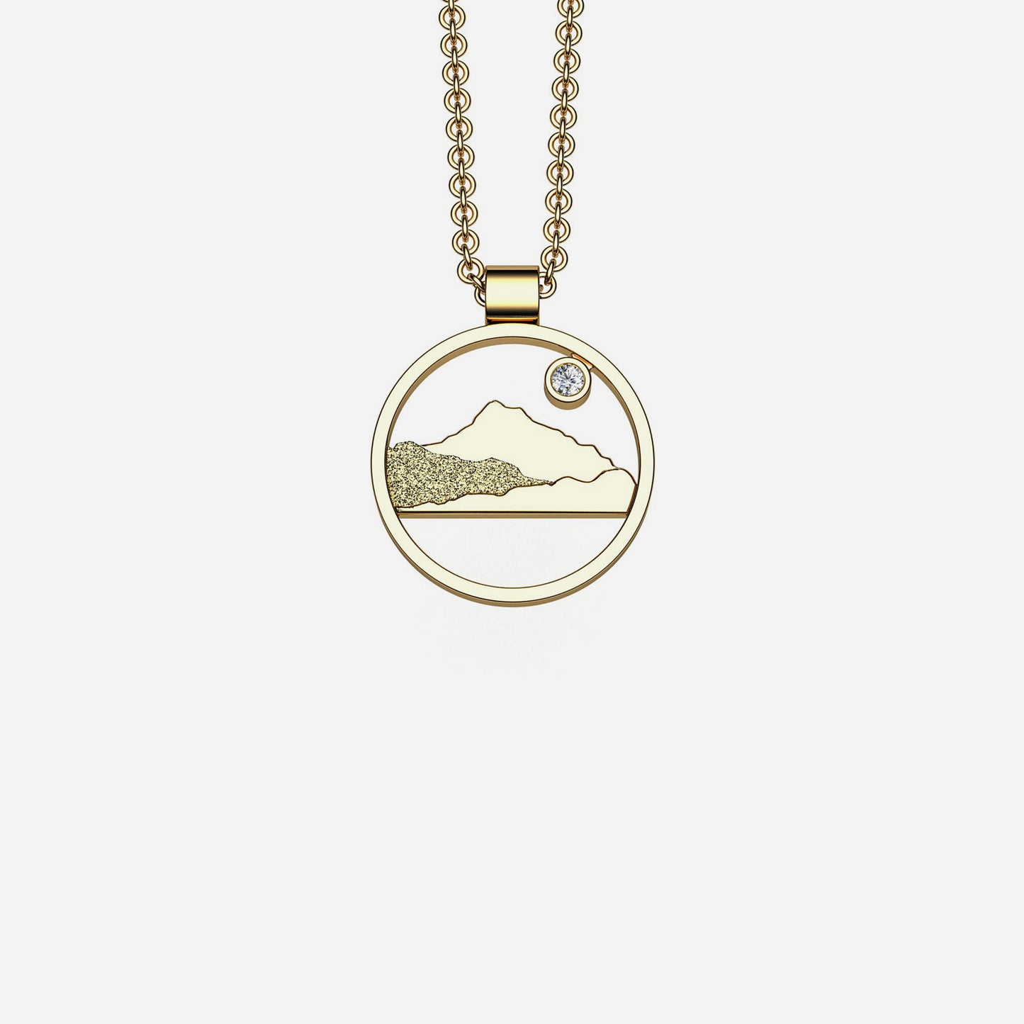 14k Mount Tam Pendant 18mm