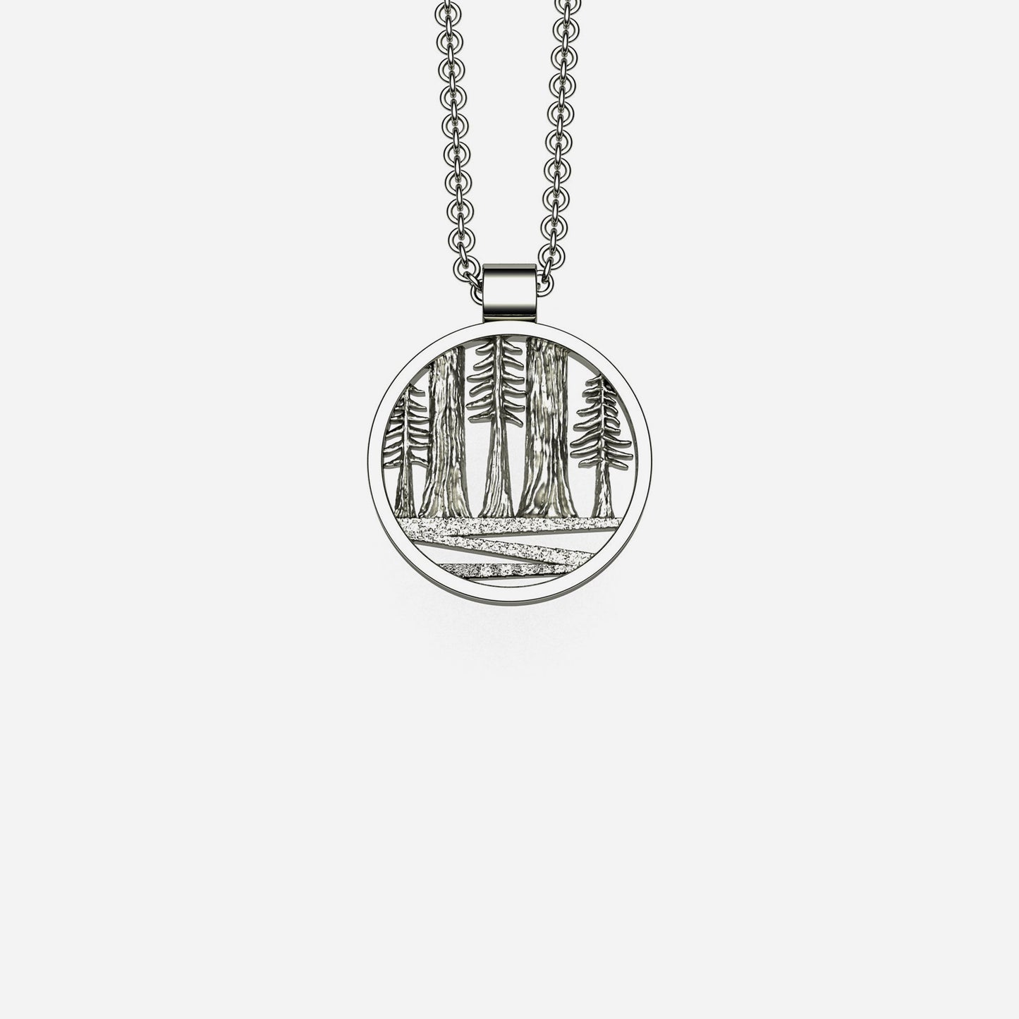 Sterling Silver Muir Woods Pendant 18mm