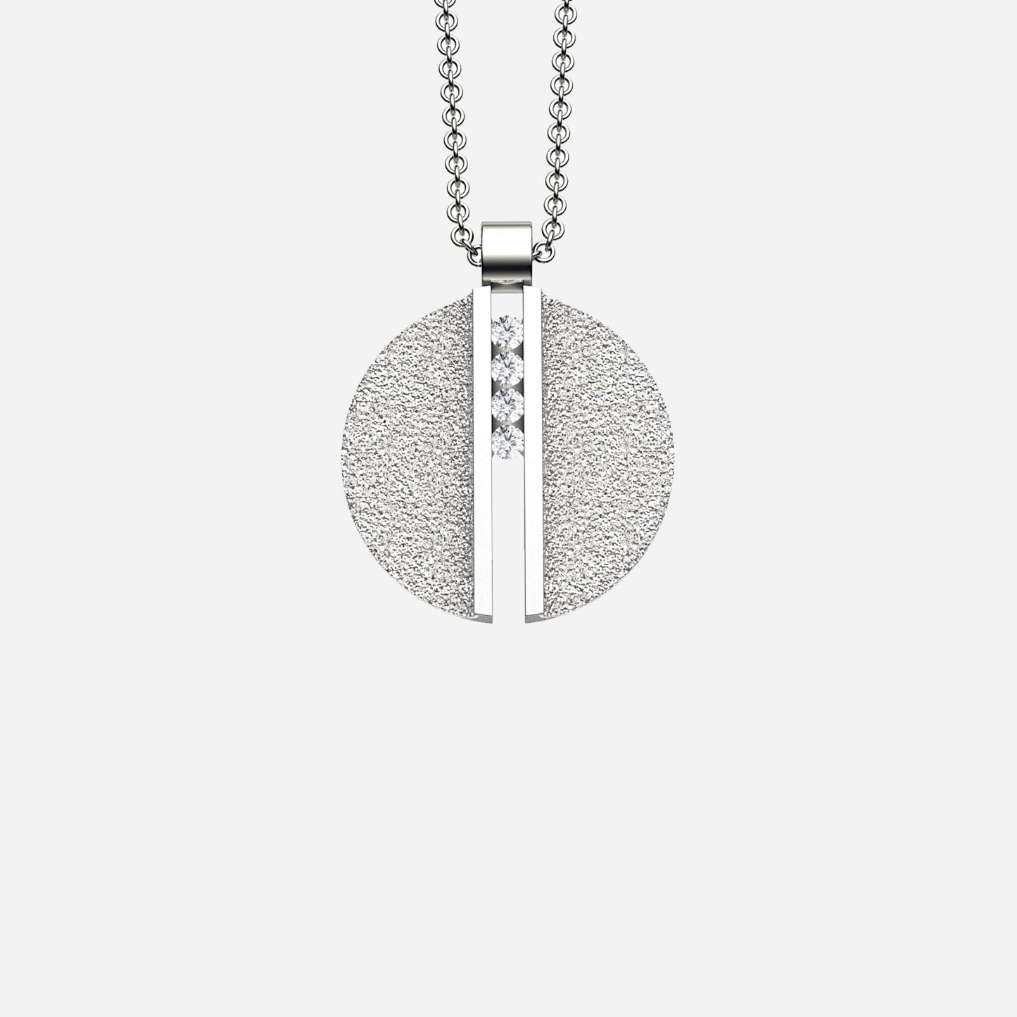 Sterling Silver & Sapphire Lira 22mm Pendant