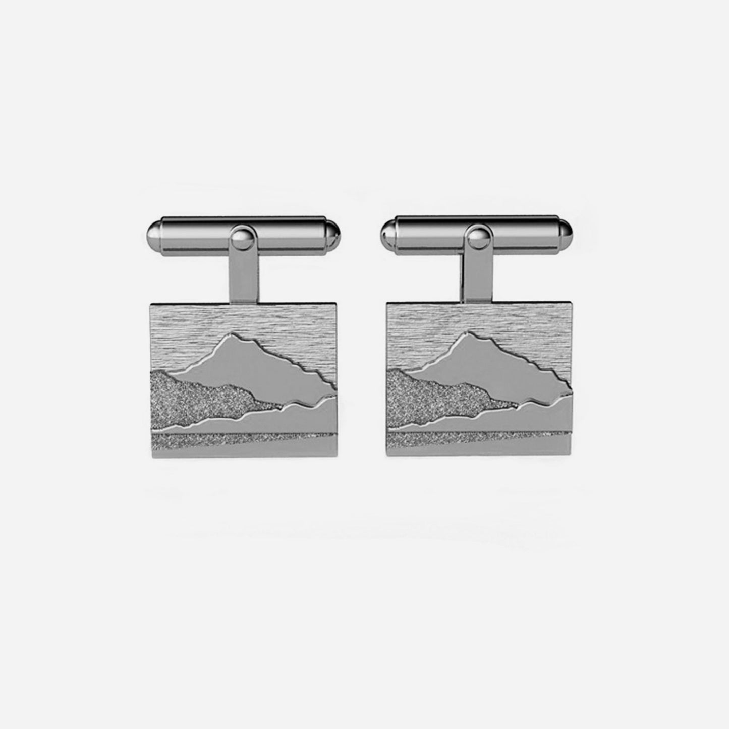 Sterling Silver Mount Tam Cufflinks 14x18mm