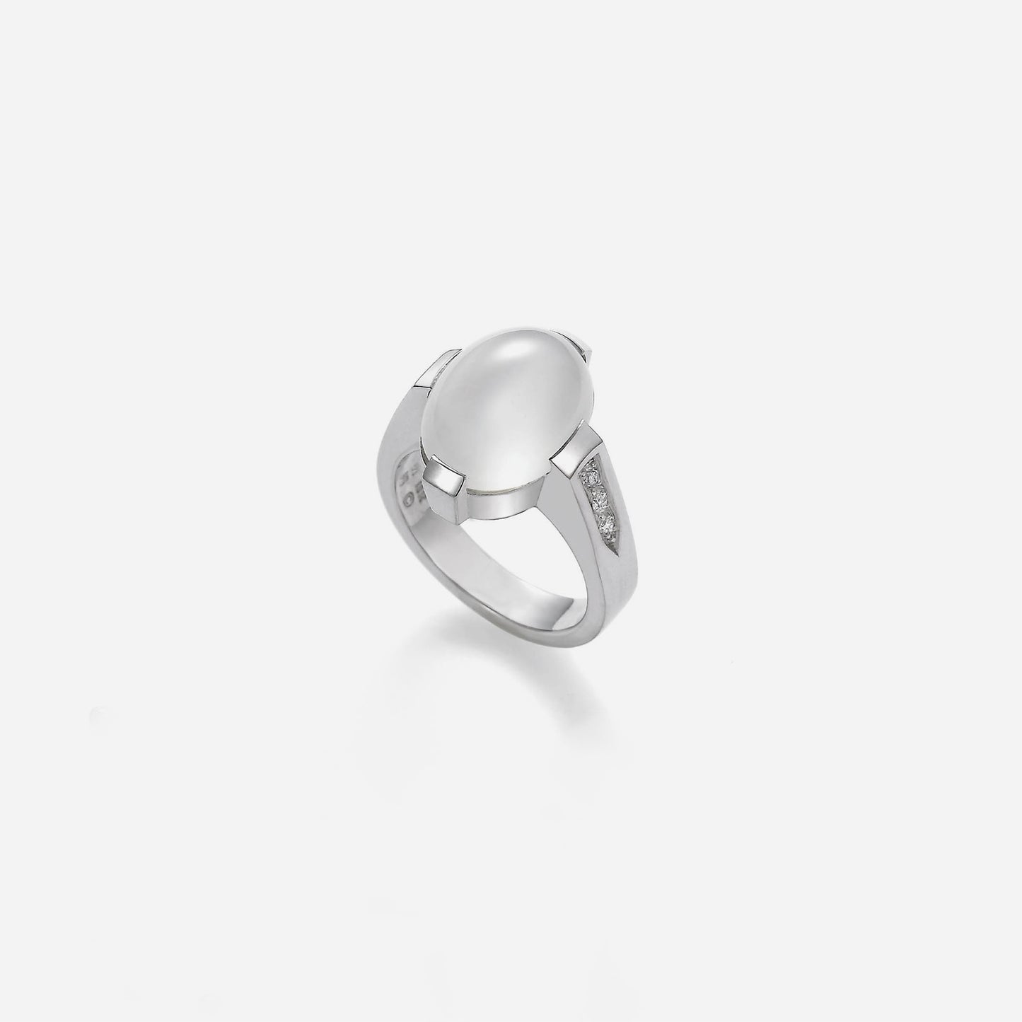 Quattro White Moonstone Ring