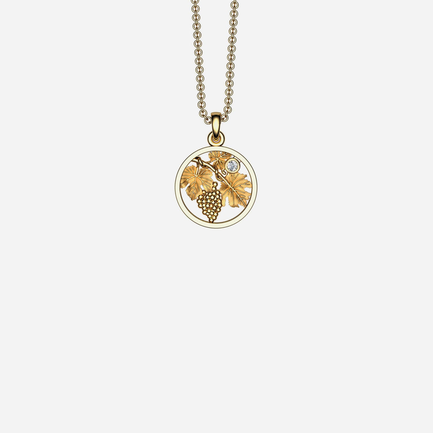 Load image into Gallery viewer, 14k &amp;amp; Diamond Wine Country Pendant 12mm

