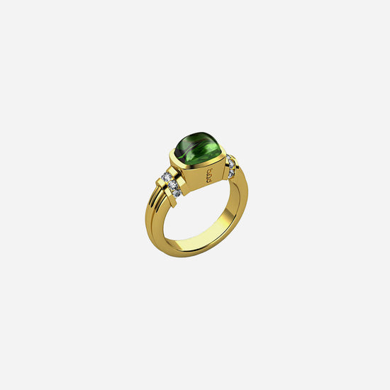 Load image into Gallery viewer, 18k &amp;amp; Diamond Colonna Tourmaline Ring
