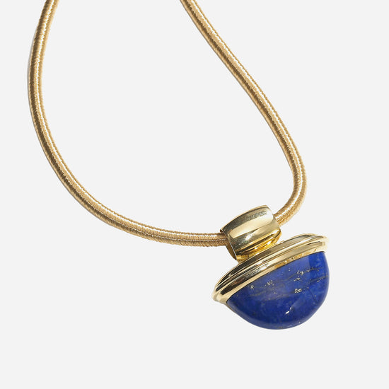 Eclipse Gold and Lapis Pendant