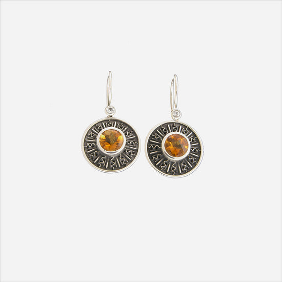 White Gold and Citrine Tuscan Sun Earrings