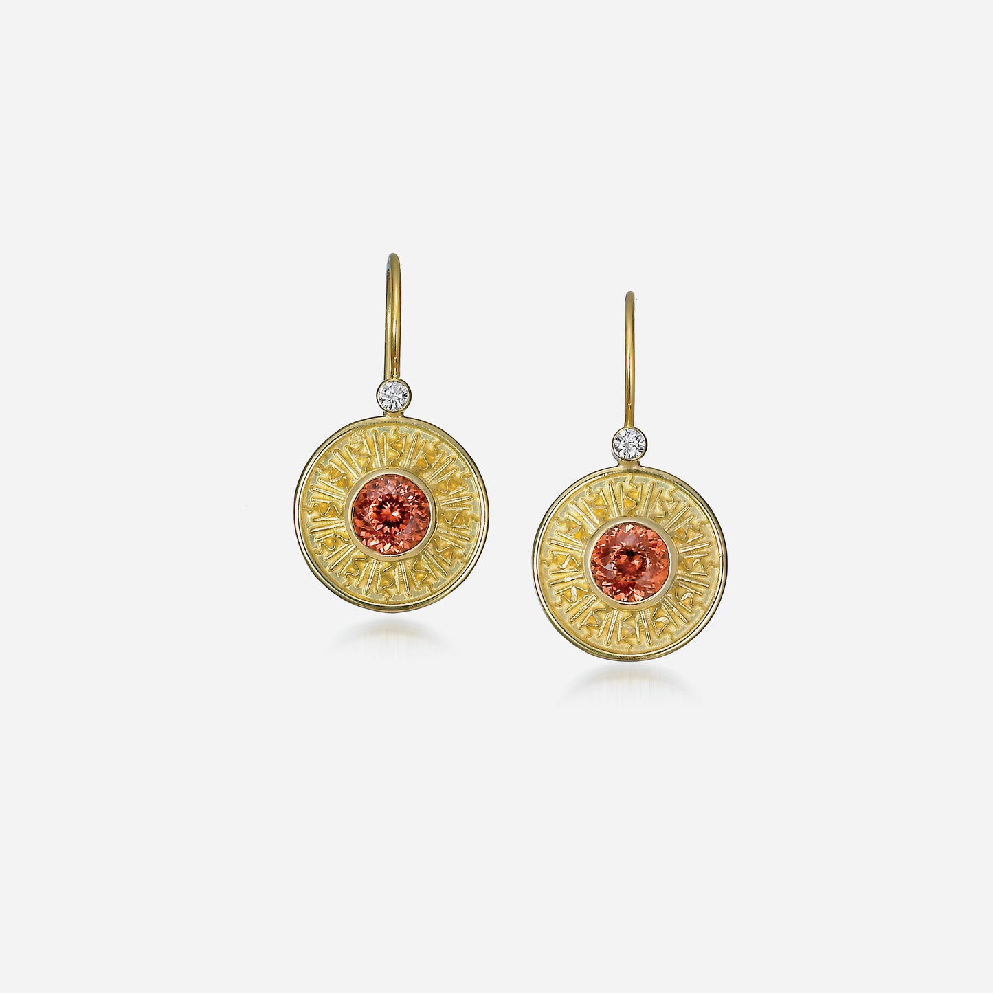 Yellow Gold and Citrine Tuscan Sun Earrings