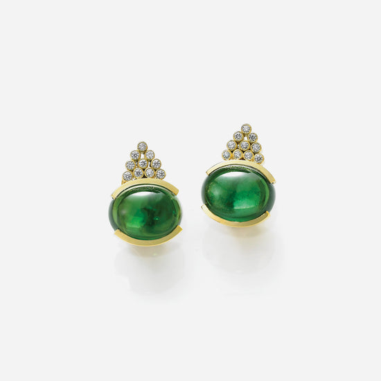 Quattro Green Tourmaline Earrings