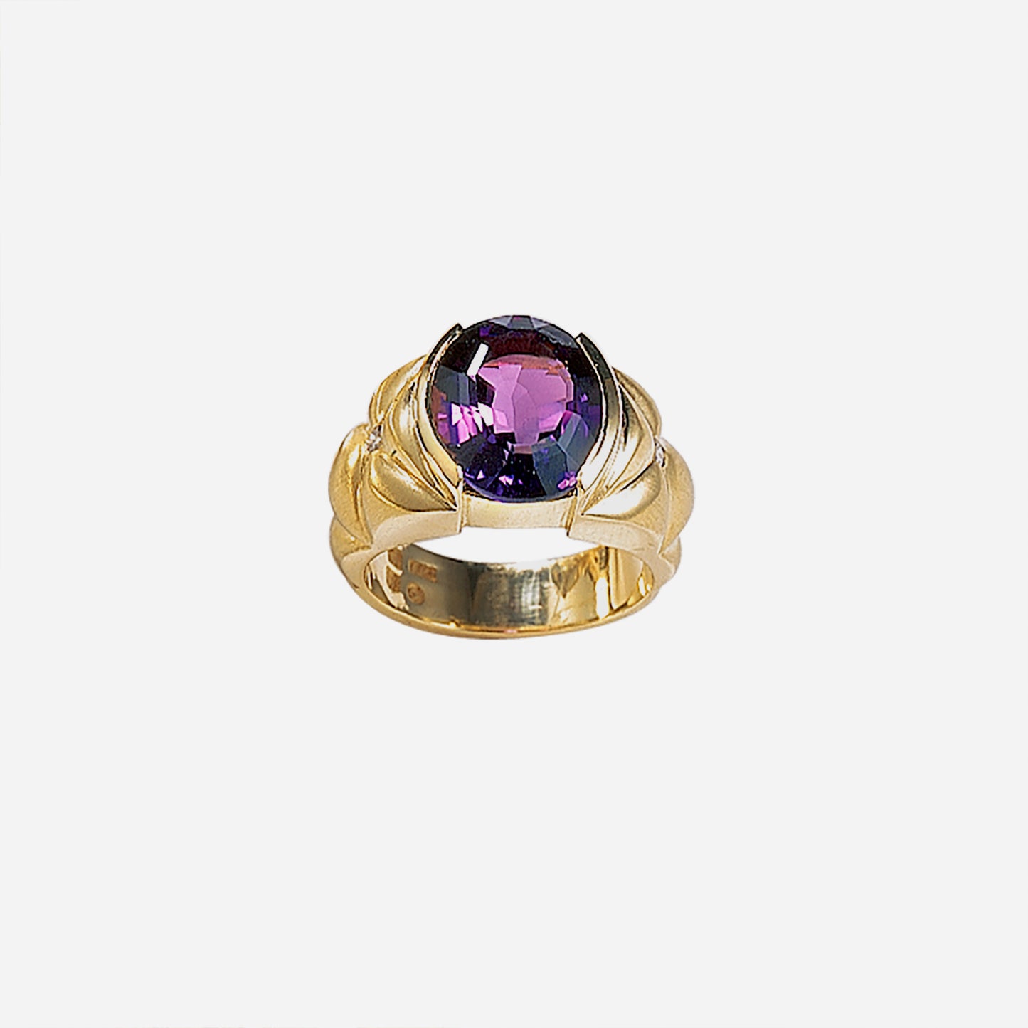 Quilted Amethyst Ring